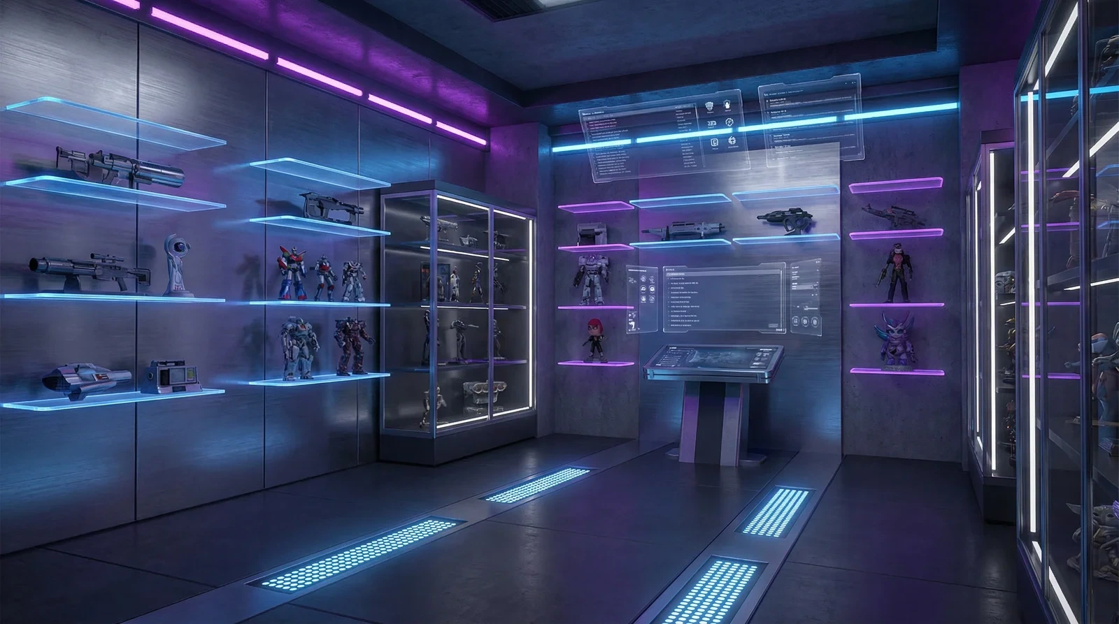 麻豆视频虚拟收藏室3D展示空间效果图